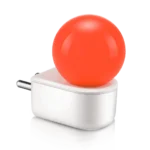 Deco Plug n Play LED 0.5W Night Lamp | 2 Pin Socket Easy Plug In | Glare-free Brightness Red