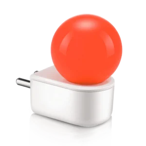 Deco Plug n Play LED 0.5W Night Lamp | 2 Pin Socket Easy Plug In | Glare-free Brightness Red