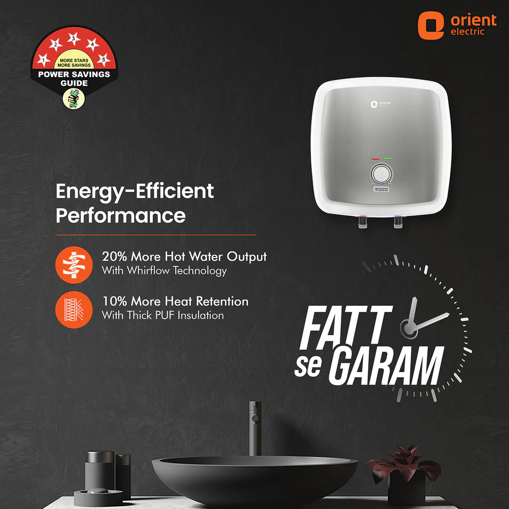 Enamour Prime 5 Star Rated Glassline Tank Storage Water Heater (Geyser) 25L-02