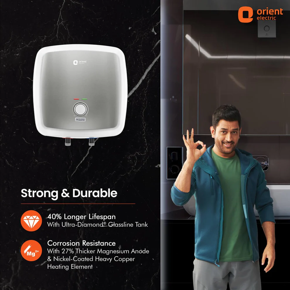 Enamour Prime 5 Star Rated Glassline Tank Storage Water Heater (Geyser) 25L-03