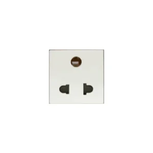 IndoAsian Glint 6A 3 Pin Round Socket with Shutter (ISI mark), 2M (801800)